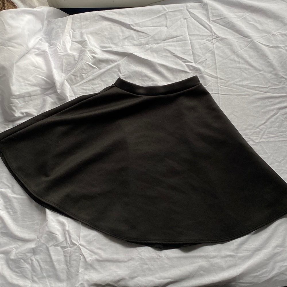 Plain Black Skater Skirt